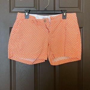 Orange polka dot shorts